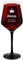Maverton Calice da vino Rubino 300 ml - con gambo nero - incisione personalizzata - ideale per vino secco e dolce - pensiero speciale per anniversario - unico per donna - 18°