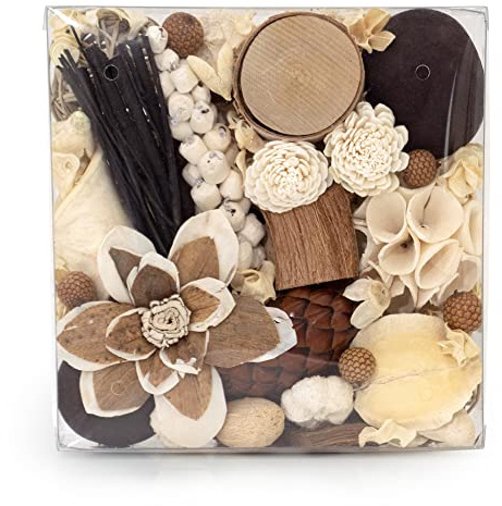 ANDALUCA Maison Box Fragrance Pot-pourri décoratif pour Vase et Bol Décoration d'intérieur (Noix de Coco et Bois de Santal)