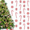 WELLXUNK 40 Stück Zuckerstangen Weihnachtsbaumschmuck Zuckerstangen Weihnachten Deko Weihnachten Swirl Candy Ornament Zuckerstangen Süßigkeiten DIY Rot Und Weiß Christbaumschmuck Anhänger