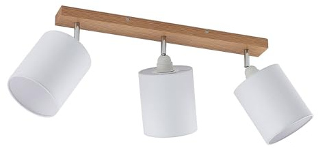 Lindby Strahler Imarin (Skandinavisch) aus Holz (3 flammig, E27) - Deckenlampe Deckenleuchte Lampe Spot Wohnzimmerleuchte