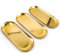 3 Pezzi Vassoio dorato portaoggetti in acciaio inox Gioielli Pallet Decorativo Articoli per Bar Cucina Bagno Oro 22x9x1 cm