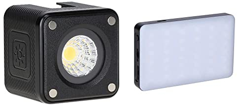 Rollei Lumis Solo 2 - LED Würfel & Lumis Compact RGB, kleine RGB Dauerlicht mit 360 Farben und tollen Lichteffekten, kompackte LED Lampe im Smartphone Format 28565 schwarz