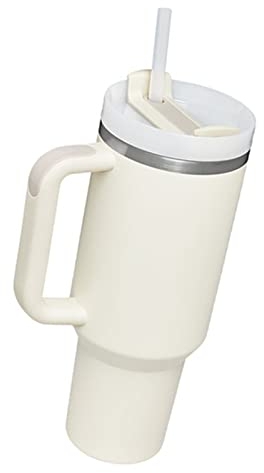 Taza de Vacío de 40 Oz de Capacidad Ultra Grande Taza Aislada de Crema con Tapas Pajitas para Viajes de Oficina Taza Termo Térmica Aislada Taza de Hielo de café Aislada Al Vacío
