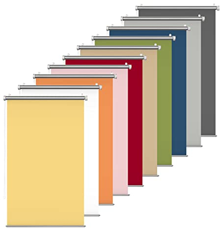 Rikmani Thermorollo ohne Bohren Lichtblick Klemmfix Hitzeschutz Verdunkelungsrollo Wandmontage Sichtschutz Rollo für Fenster und Türen mit Silberbeschichtung grün 80x215 cm