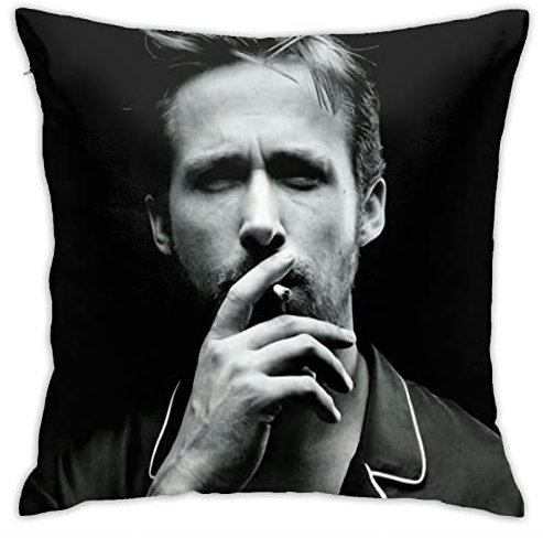 Ryan Gosling Kissenbezüge, Plüsch-Oberfläche, doppelseitig, bedruckt, 45 x 45 cm
