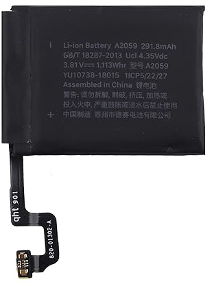 Batteria Vvsialeek di alta qualità A2059 compatibile con Watch Series 4 iWatch4 S4 44 mm GPS + LTE Cellular Version A2059 A1976 A1978 A2008.