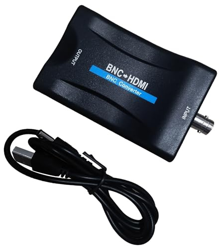 Meekwds Adaptateur coaxial vers HDMI, convertisseur BNC vers HDMI convertisseur coaxial vers HDMI pour antenne TV 1080p/720p HD Display adaptateur vidéo moniteur de surveillance pour PS2, PS3, PSP,