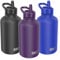 SHO Stainless Steel Guzzler Water Bottle with Straw Lid - Leakproof, Dishwasher Safe, BPA Free, No Sweat, Vacuum Insulated Double Walled Metal Flask, 950ml & 1900ml - 24 Hours Cold (Grape, 1900ml)