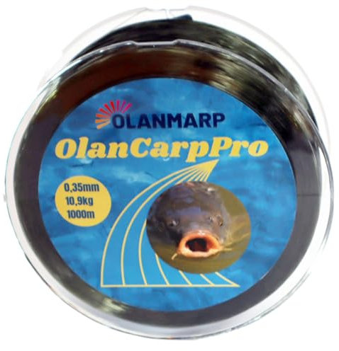 Olanmarp Filo per pesci di destinazione monofilo, 1000 m, in nylon, per trota e carpa, per fai da te (carpa 0,35 mm – 10,9 kg)