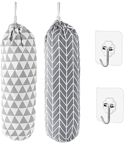 aqlbhz 2pcs Carrier Bag Storage Bag Dispenser Bag Dispenser Bag For Life Storage Bag Holder Shopping Bag Storage Washable Foldable Carrier Bag Holder For Home Office Kitchen Warehouse