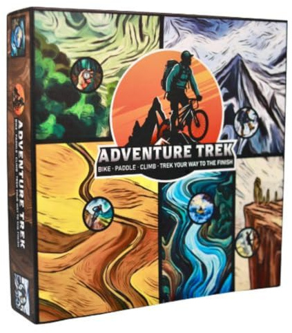 Tons-of-Fun Adventure Trek Board Game - New Strategy Board Game for 2-5 Players. Bike, Paddle, Trek, Climb Your Way to The Finish. Fun for The Whole Family.