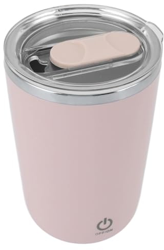 SEAFRONT Vaso Mezclador Eléctrico USB de 350 Ml con Agitación Automática, Barra Agitadora Magnética Desmontable, Taza de Acero Inoxidable con Agitación Automática, Taza de Viaje Portátil