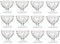 mille idee 12 Coppa coppette con piede in vetro gelato dessert macedonia in vetro 22,5 Cl D.10,2 cm H8,6 cm
