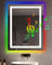 LUVODI Badspiegel mit Beleuchtung Bluetooth: 90x70 cm Farbwechsel RGB Bad Spiegel mit Hintergrundbeleuchtung Frontbeleuchtung, Uhr, Wetterstation, 4 Touchschalter, Beschlagfrei Wandspiegel