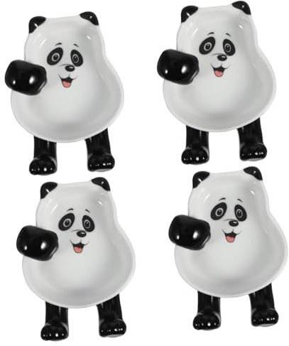 PRETYZOOM 4 Pezzi Di Poggiamestolo in Ceramica Compatto Supporto Per Ciotole Per Salse Supporto Multifunzionale Per Cucchiai Per Larredamento Della Cucina