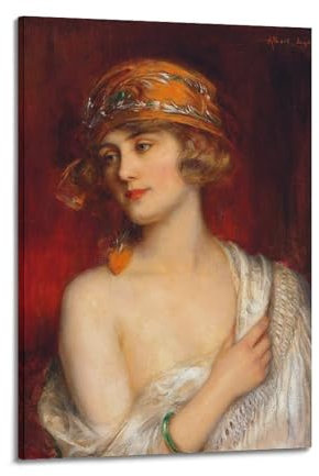 Albert Lynch, A Young Beauty, Kunstdrucke, Vintage-Kunst, Leinwand-Wandkunst, berühmte Kunstdrucke, Poster, dekorative Malerei, Leinwand, Wandposter und Kunstdruck, moderne