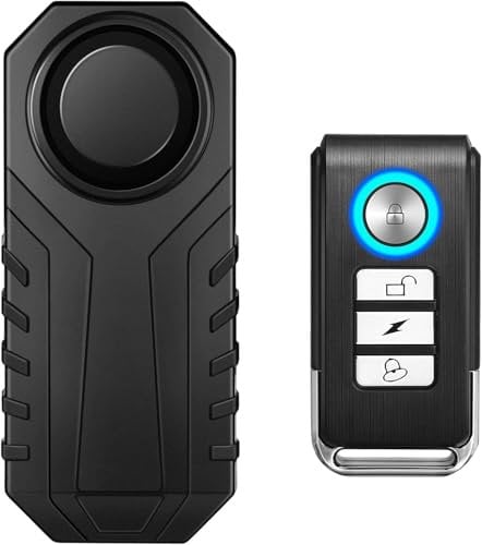 ZEXMTE Bike Alarm 113dB Wireless Anti-theft Bike Alarm with Remote, Waterproof Vibration Motion Sensor for Bike, Motorbike, Motorcycle, Scooter, Window, Door