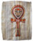 Ägyptische Ankh-Papyrus-Gemälde, Kunstfertigkeit, inspiriert von der alten Mystik, Symbol des Lebens, der Unsterblichkeit und der göttlichen Energie in der ägyptischen Mythologie, 33 x 43 cm