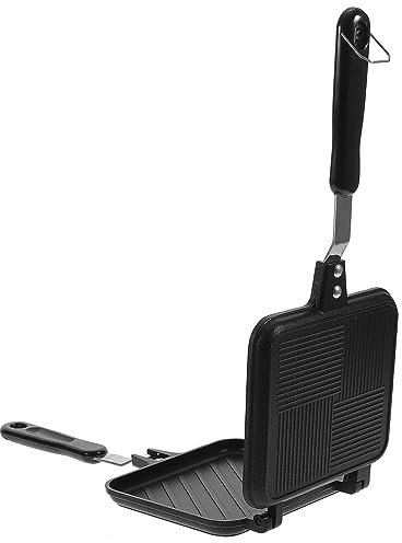 Amosfun Sartén de Doble Cara para Sándwiches Fácil de Usar para Desayunos a La Parrilla