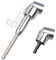 2PCS Right Angle Drill Adapter, 90° / 105° High-Carbon Steel Right Angle Drill Extension Bit Holder for Power Drill Tool, Hex Shank Screwdriver Attachment (Silver)