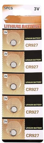 Lot de 5 piles bouton CR927 3 V au lithium de rechange pour montres, calculatrices, télécommandes, jouets