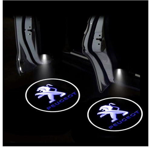 TVVXIO 2Pcs Car Welcome Door Lights, Peugeot 3008-508 LED Logo Projector Puddle Lights