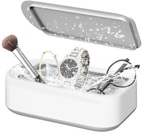3T6B Ultraschallreinigungsgerät Brille, 640ml Ultraschallreiniger, 48000Hz Ultraschallbad für eine Tiefenreinigung, Ultrasonic Cleaner Geeignet für Schmuck, Zahnersatz, Uhren, Brillen
