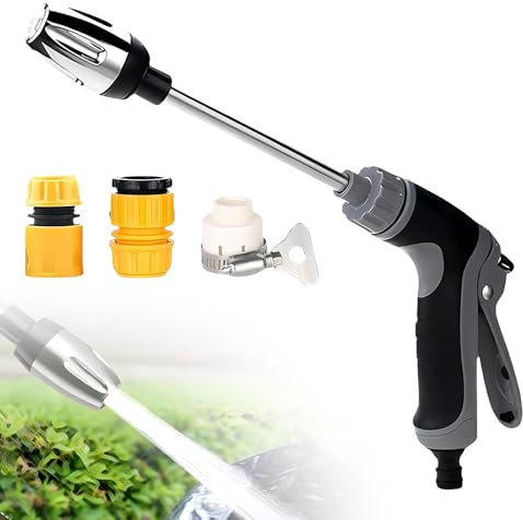mizikuu Turbo Washer für Gartenschlauch, Turbowasher Hochdruck Wasserpistole Hochdruckdüse mit 3 Anschlüsse Hochdruckpistole Düse Spritze Power Hochdruckreiniger Gartenbrause für Terrassen Haustieren
