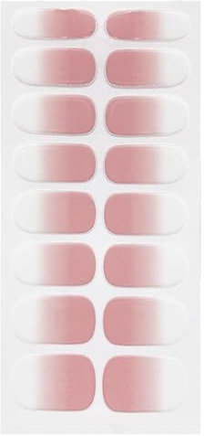 16 pièces d'art ongulaire en gel rose crème uni, autocollant pour ongles, décoration durcissant aux UV, accessoires de stylisme ongulaire.