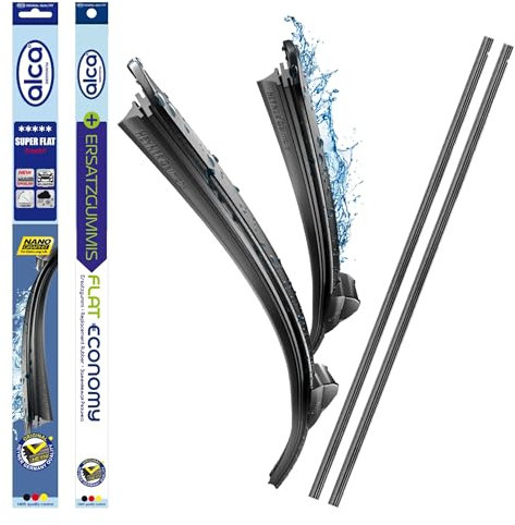 alca® Scheibenwischer inkl. Ersatzgummi passend für DACIA SANDERO STEPWAY (01.2021-02.2025) SUPER FLAT Scheibenwischer-Set