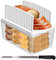 Fanobeyaz Bread Slicer with Bread Knife & Crumb Storage Tray, Adjustable Width Slicing & Foldable Compact Cutting Guide Bread Slicing Tool for Bread Loaf Sourdough Sandwich, Homemade Bread, Bagels