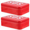 TOYANDONA 2er-packung Outdoor-reisezubehör Erste-hilfe-behälter Erste-hilfe-set Für Hunde Kreuzfahrtschiff Essentials Mini- Und Kompakter Aufbewahrungsbehälter Rot Weißblech