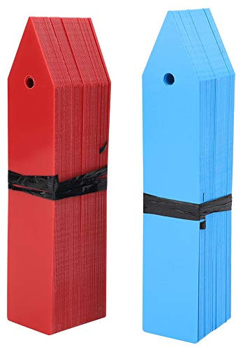 Set de 100 Etiquettes Pour Plantes, Etiquette Potager, Etiquette Jardin Exterieur, Réutilisable Pour Cour, Jardin, Fleurs, Verger, Serre (Blue, red)