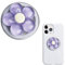 Magnetic Phone Holder Transparent Candy Color Flower Design Pop Socket Stand Foldable Desktop Mount Cute Aesthetic Grip for Phones and Tablets