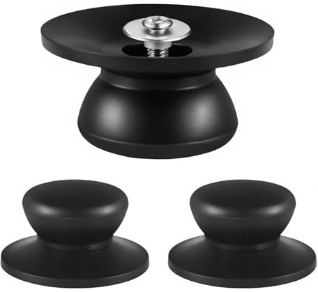 Deckelgriff Ersatz für Kochtopfdeckel – 3 Stück Schwarze Topfdeckel Knauf aus ABS, Universal Griff für Glas, Edelstahl und Kombi Deckel, Ersatzgriff für Topfdeckel mit Ø6–10 mm Loch
