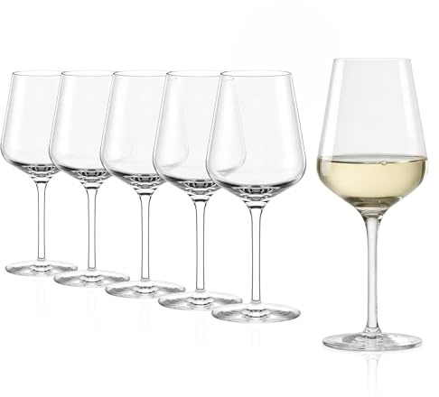 Oberglas Passion Weißweingläser Weingläser 393 ml, 6er-Set | Weißweingläser und Weißweinkelche für Weißwein und volle Aromaentfaltung, aus Kristallglas, stoßfest & spülmaschinengeeignet