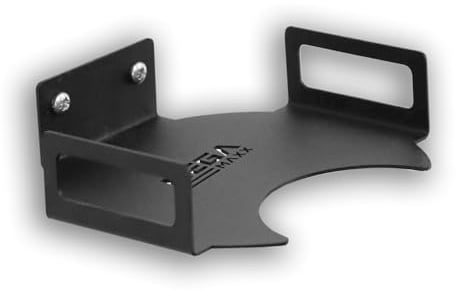 MegaMaxx UK™ Textured Black Wall Mount Sanding Disc Holder – 125mm Disc Organiser – Heavy-Duty British Steel – 128mm Wide