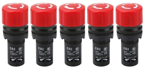 Interruptor de encendido De Reinicio Automático EB2-11M EB2-11ZS NC 22 Mm, Aptos Para Pulsadores Parada Emergencia Tipo Hongo, Interruptor Arranque Eléctrico(New emergency stop)