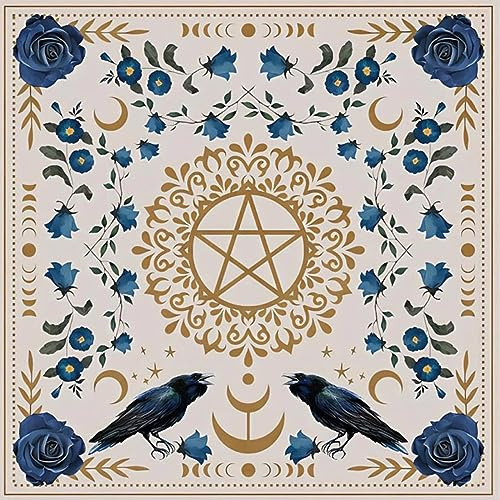 Whoasyst Astrologie Tarots Tischdecke, metaphysisches Brettspiel, Matte mit Pendel, Wahrsagungen, Tischdecke, Kartenblock, Wahrsagungstisch, Astrologie-Matte, Tarotkarte, Pat zum Lesen