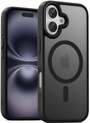 UNBREAKcable Magnetic for iPhone 16 Case 6.1-Inch, Compatible with MagSafe, Full Camera Protection, Built-in Magnetic Ring, Drop Protection Shockproof Slim Phone Cover-Black