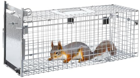 Tcowoy 65×32×23 cm Schwerer, zusammenklappbarer Tierfangkäfig | Lebendfangkäfig,geeignet für Eichhörnchen,Kätzchen,Opossums