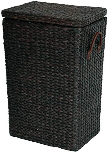 ORIENTAL FURNITURE Rush Grass Wäschekorb, Schwarz