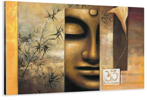 Visario Leinwandbilder 5157 Bild auf Leinwand Buddha, 120 x 80 cm