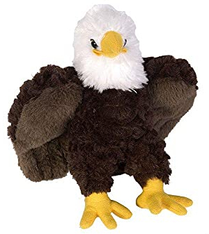 Wild Republic 11015 11497 Plüsch Adler, Cuddlekins Mini Kuscheltier, Stofftier 20 cm, Multi, Weißkopfseeadler