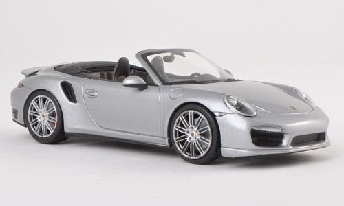 Porsche 911 Turbo Cabriolet (991), Silber, 2013, Modellauto, Fertigmodell, Minichamps 1:43