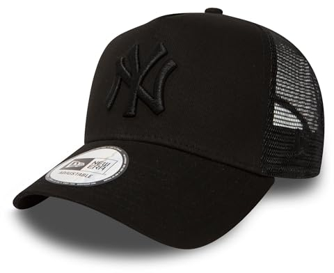 New Era New York Yankees MLB League Essential A-Frame Adjustable Trucker Cap - One-Size
