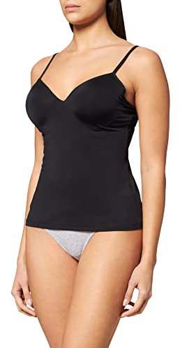 Sassa Damen BH-Shirt M. Einlage Vorgeformte Weste, Schwarz - Schwarz (Schwarz 00500), 70A