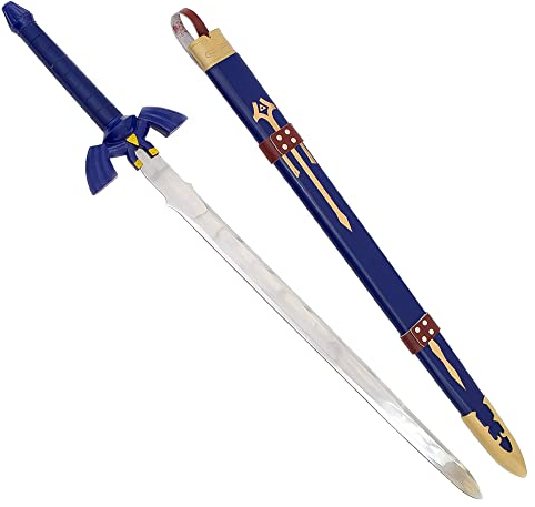 Links Master Schwert - Zelda: Twilight Princess, Zelda, Zelda Schwert Stahl mit Scheide 106,7 cm, Metall Schwert für Zelda Kostüm & Zelda Geschenk