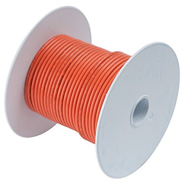 Ancor 104510 Marine Grade Electrical Primary Tinned Copper Boat Wiring (14-Gauge, Orange, 100-Feet)