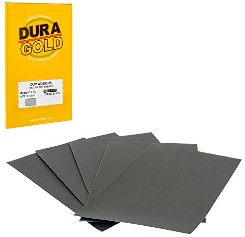 DURA-GOLD 500 Grit 9x11 Wet or Dry Sand Sandpaper-Box by Dura-Gold